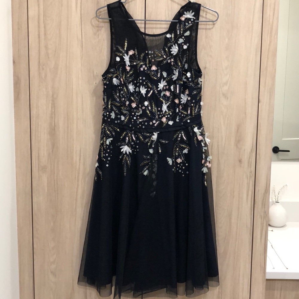 Anthropologie Alexia Admor Embroidered Tulle Dress